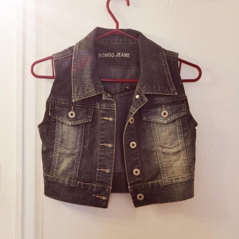 Bongo sleeveless jeans jacket Size Small